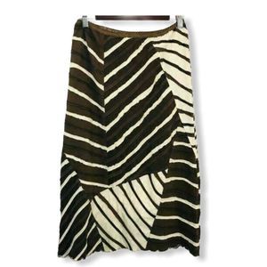 Solstice Skirt Boho Patchwork Brown Ivory Stretch